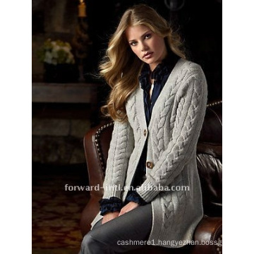 women's cable knit cashmere cardigan